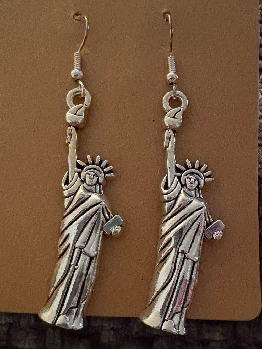 Statue of Liberty Silver Drop Earrings - Women Jewelry